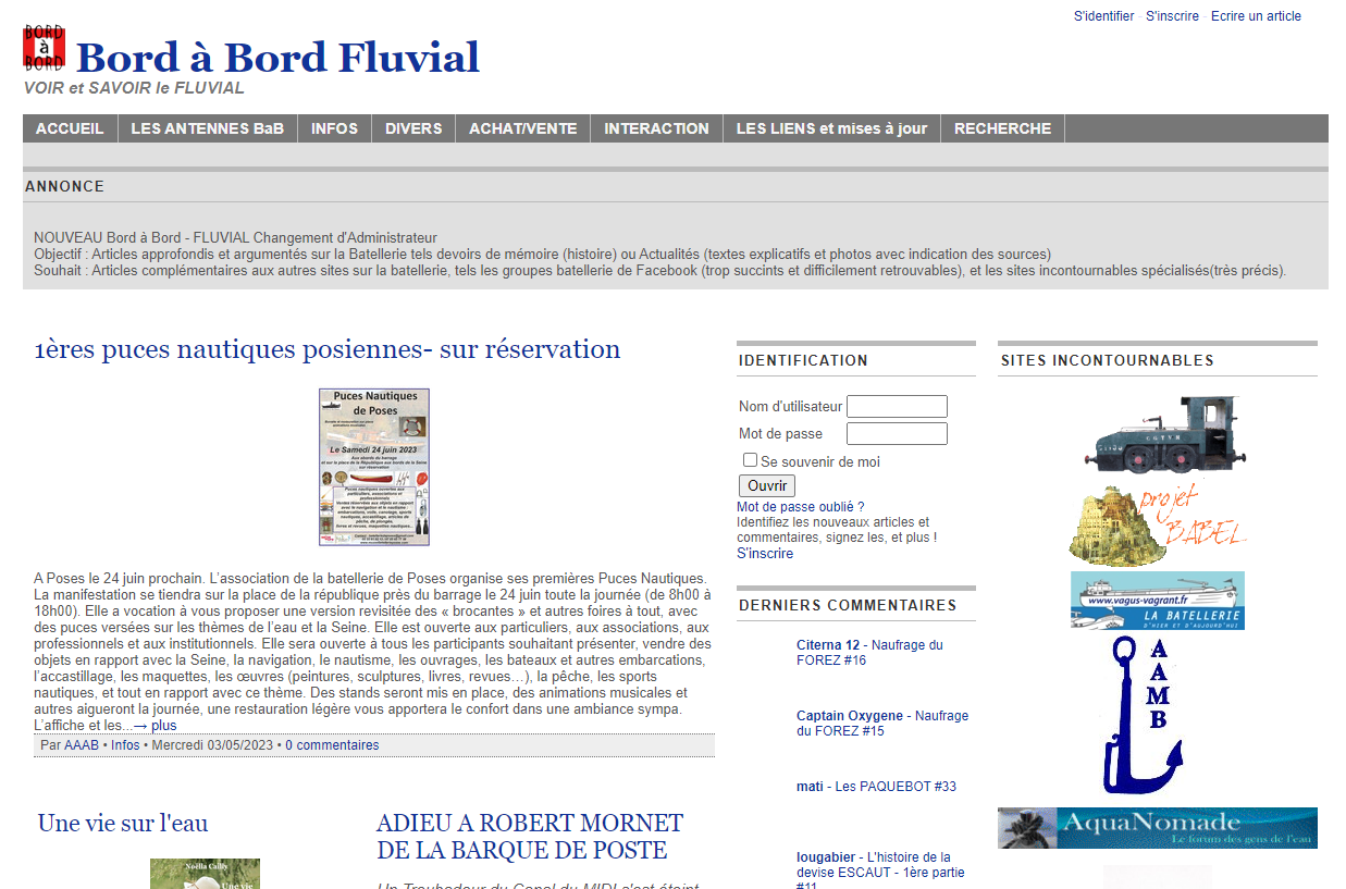 Bord à bord fluvial